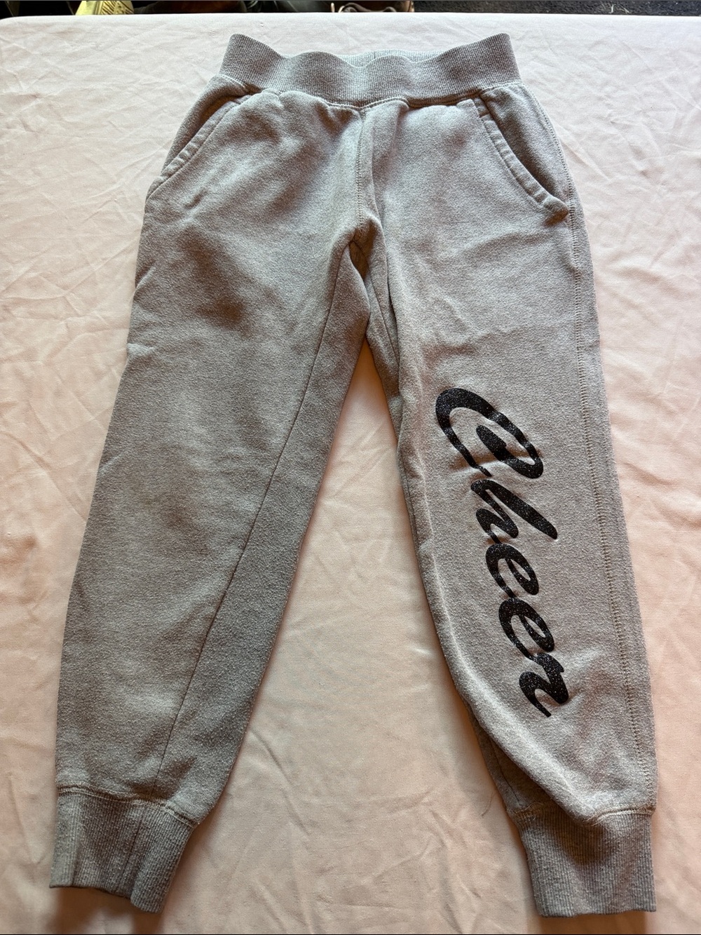 Holloway Heather Gray Kids Sweatpants with Black Script Logo